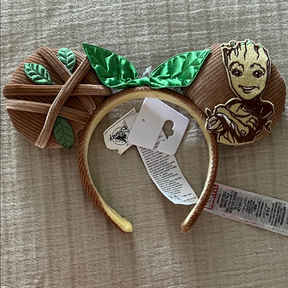 Disney Groot Headband with Green and Brown Accents